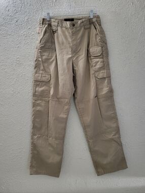 5.11 Tactical 32x32 Men's Beige Khaki Cargo Pants Regular Fit 100% Cotton FLAWED